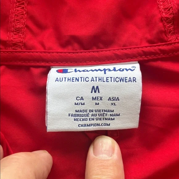 Champion 1/4-Zip Windbreaker Men’s Size Medium Pre Owned - Picture 2 of 14